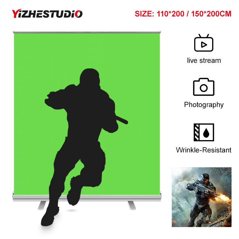 Green Screen Collapsible - Fondale pieghevole, tessuto antirughe e configurazione
